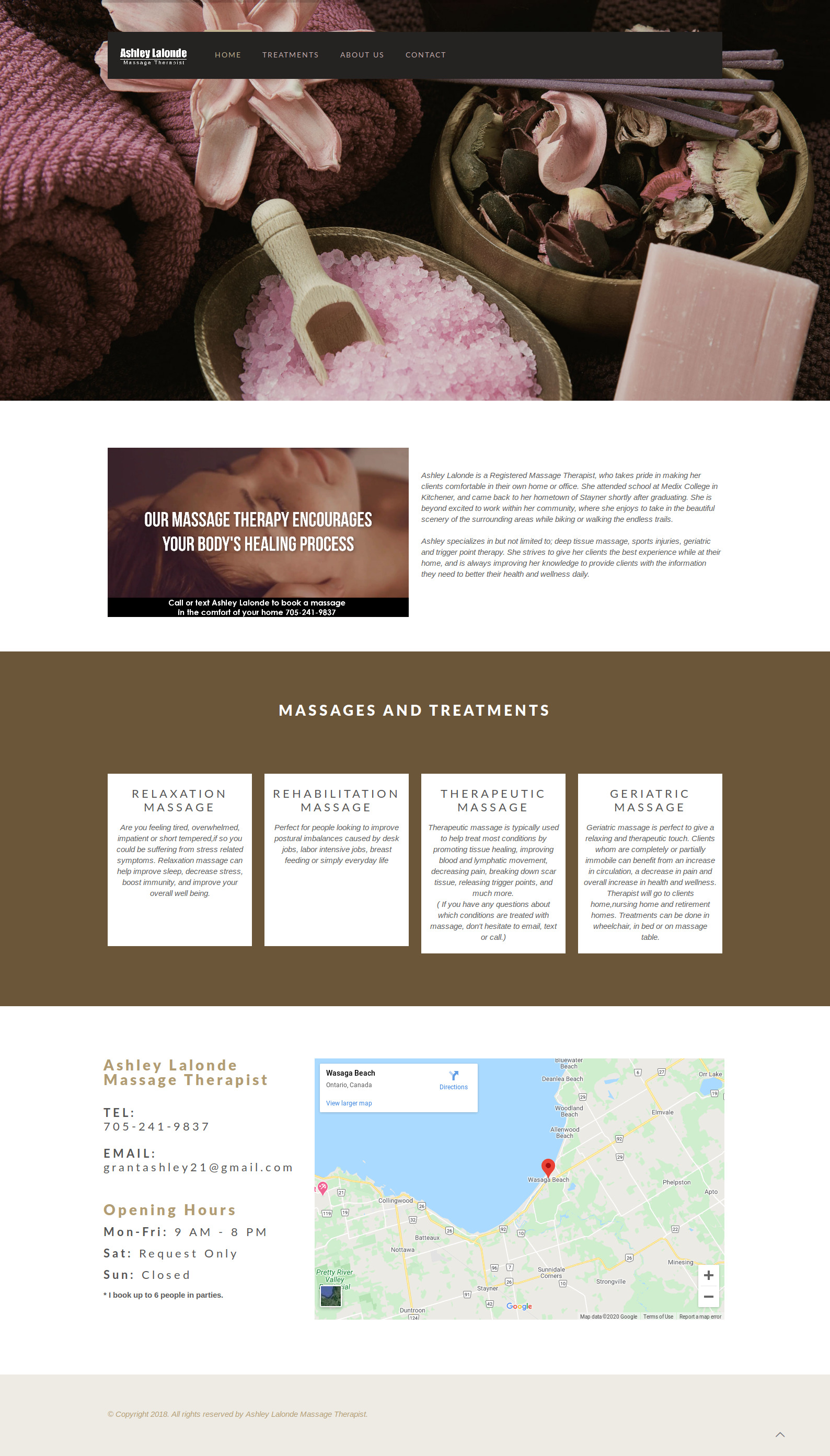 Ashley Lalonde RMT Website Mockup