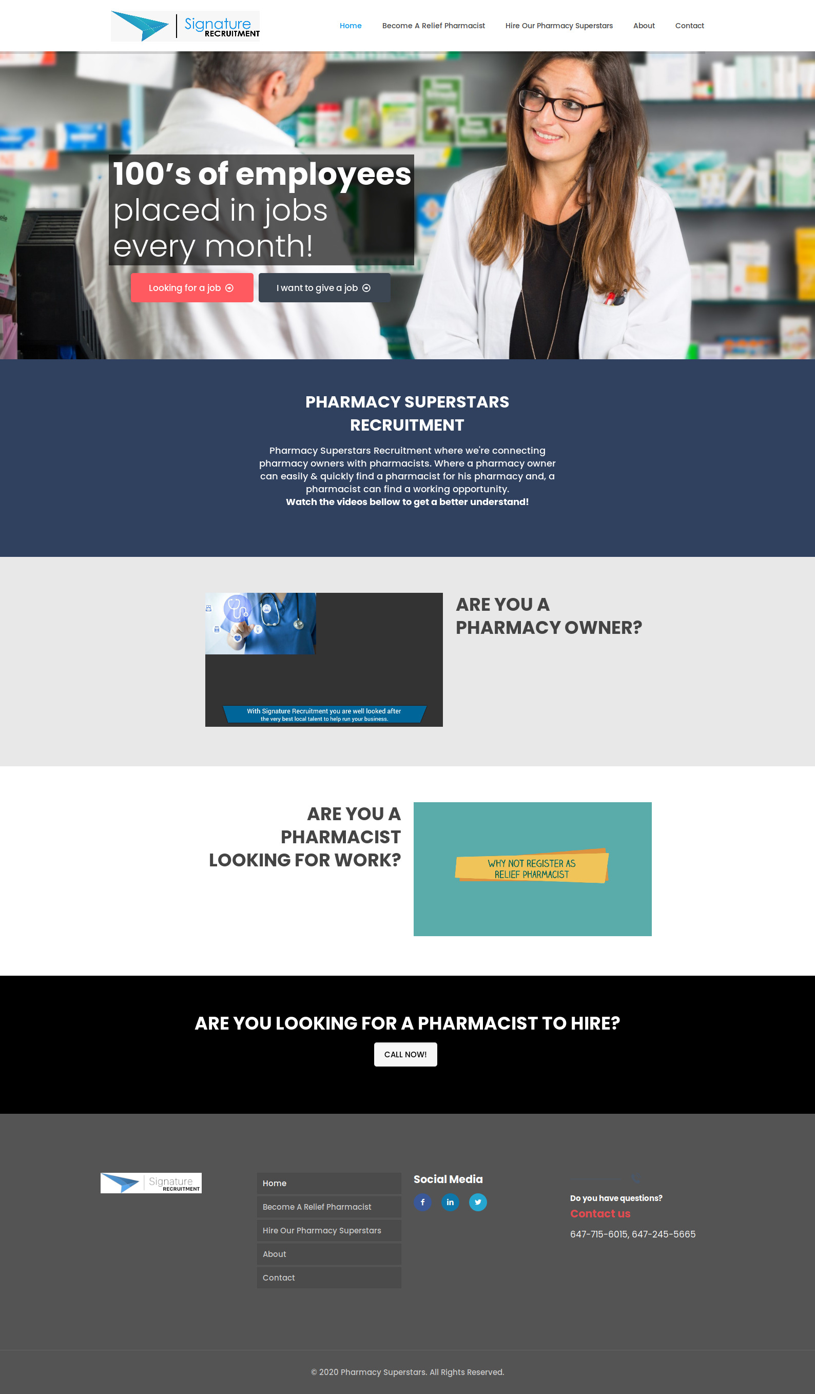 Signature Recruitment Website Mockup