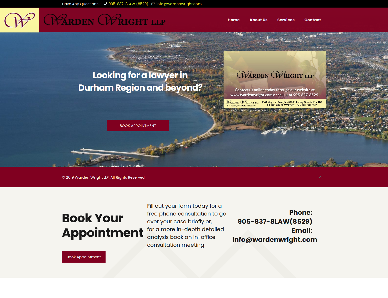 Warden Wright LLP Website Mockup