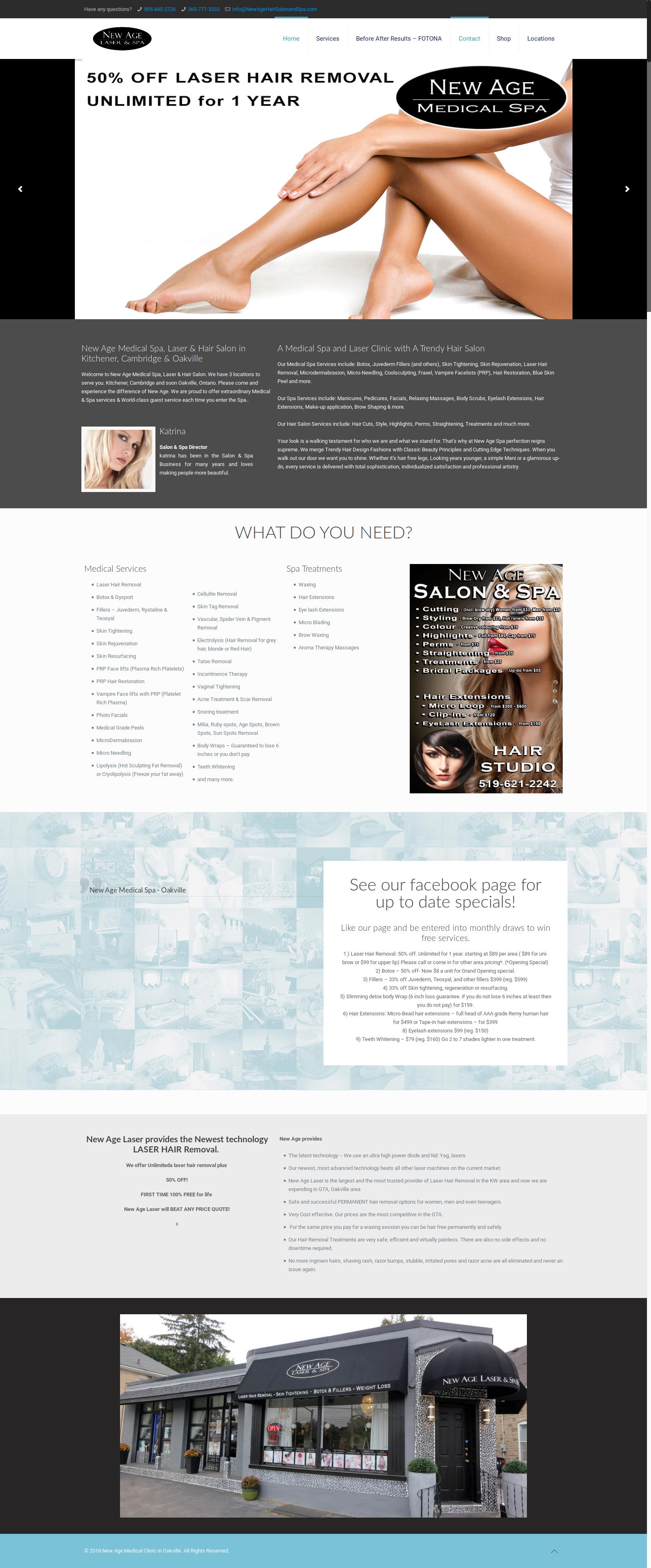 New Age Medical Website Mockup